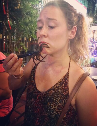 Trying a Tarantula on our Cambodian Food Tour
