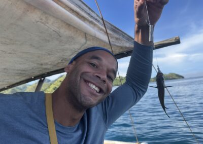 Fishing in Coron with a local in Palawan, caught fish