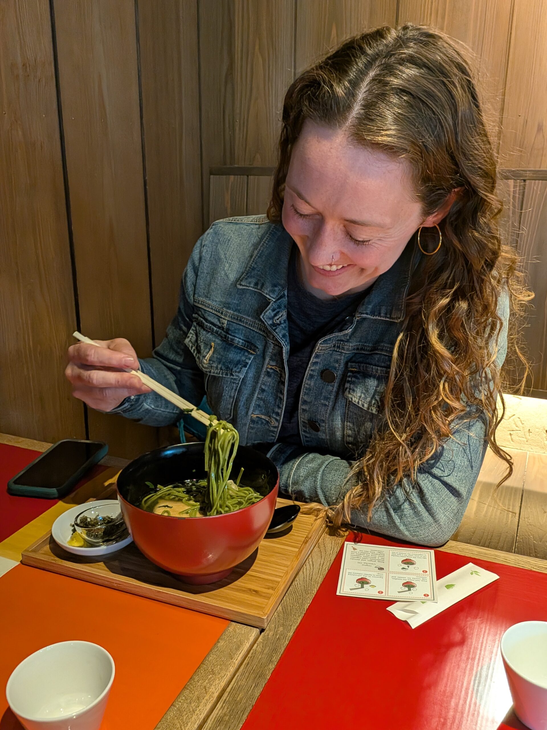 Matcha noodles in Uji japan