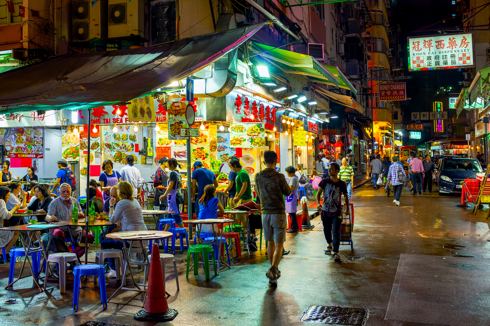 Temple street night market hong kong