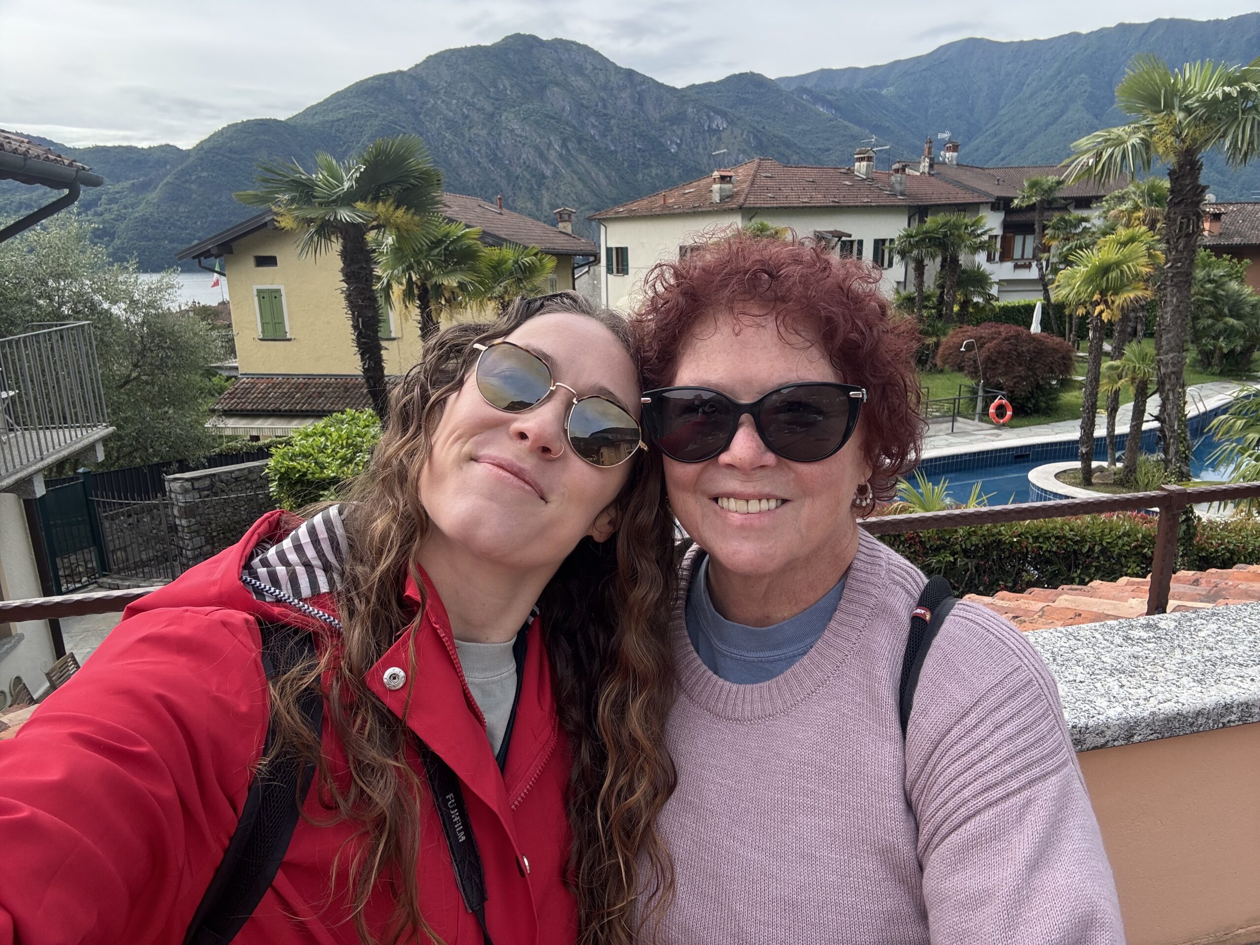 Me and mom in Lake Como Milan to Lake Como